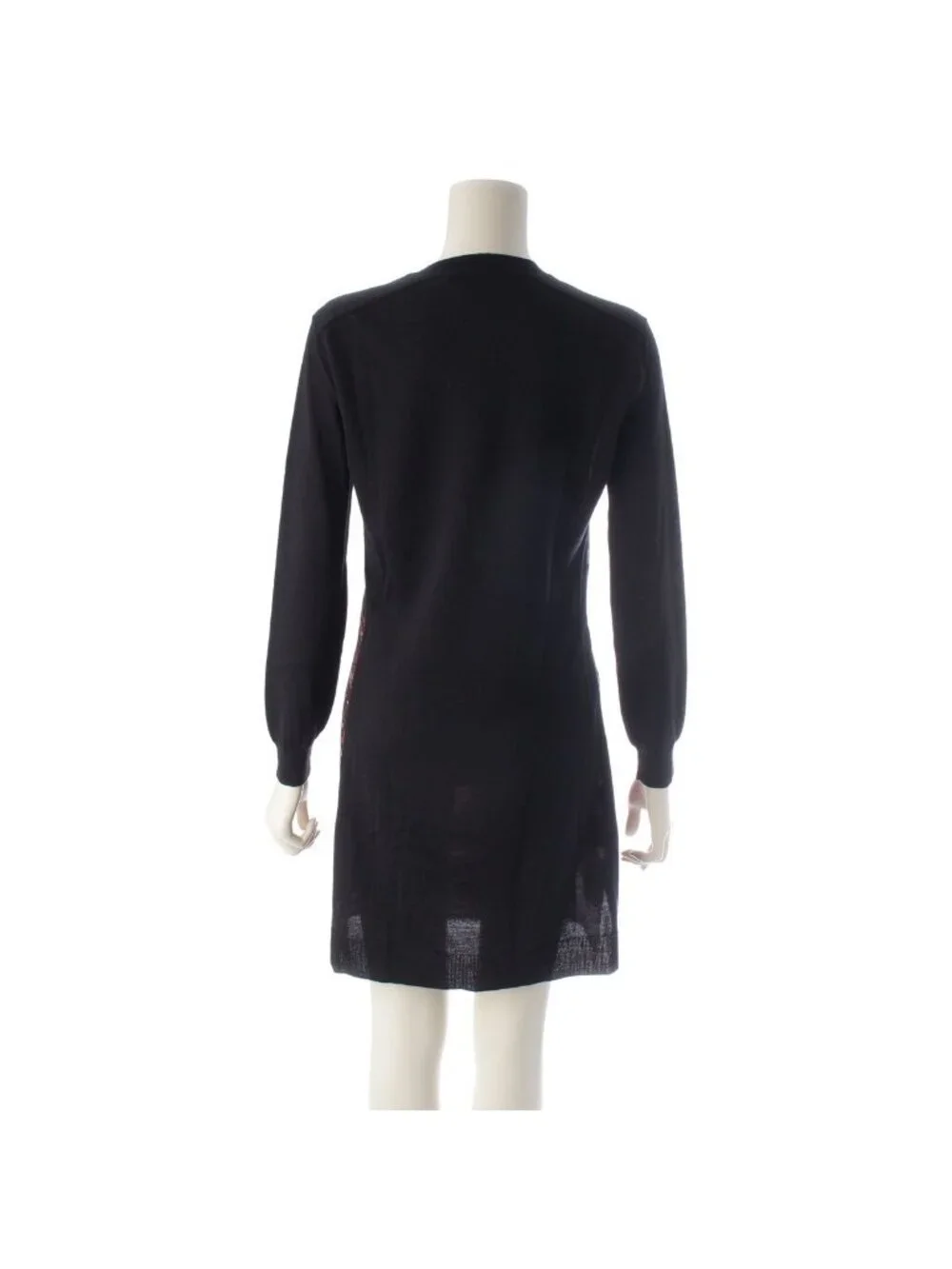 Louis Vuitton Wool Silk Switch Tunic Scarf Style Long Dress Top Multicolor XS